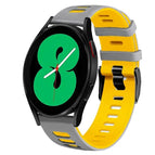 For Samsung Galaxy Watch 4 44mm / Grey+Yellow