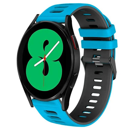 20mm Two-Color Silicone Watch Band For Galaxy Watch 4 44mm
