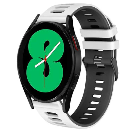 20mm Two-Color Silicone Watch Band For Galaxy Watch 4 44mm