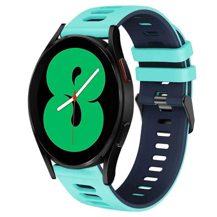 20mm Two-Color Silicone Watch Band For Galaxy Watch 4 44mm