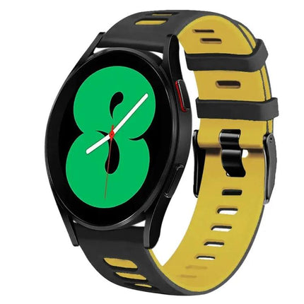 20mm Two-Color Silicone Watch Band For Galaxy Watch 4 44mm