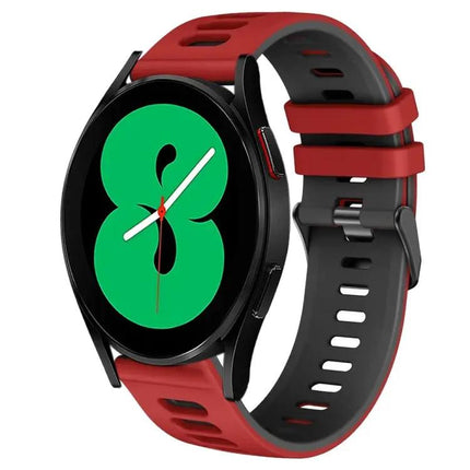 20mm Two-Color Silicone Watch Band For Galaxy Watch 4 44mm