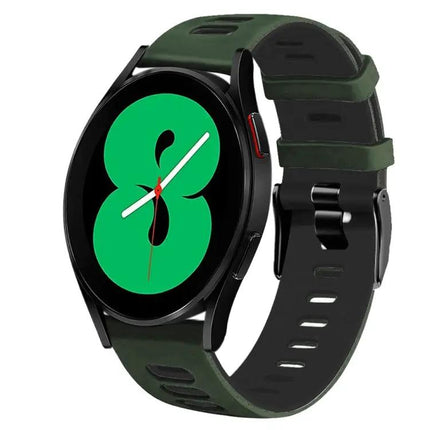 20mm Two-Color Silicone Watch Band For Galaxy Watch 4 44mm