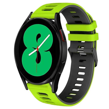 20mm Two-Color Silicone Watch Band For Galaxy Watch 4 44mm