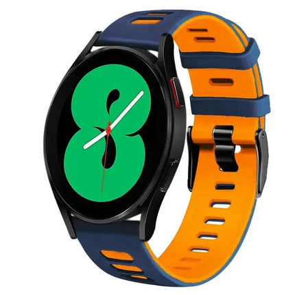 20mm Two-Color Silicone Watch Band For Galaxy Watch 4 44mm