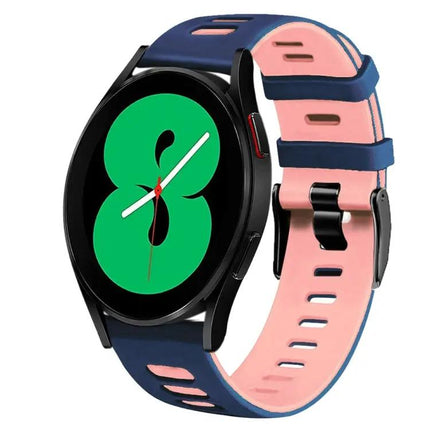 20mm Two-Color Silicone Watch Band For Galaxy Watch 4 44mm