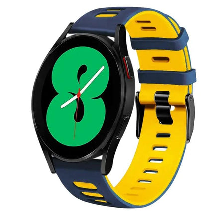 20mm Two-Color Silicone Watch Band For Galaxy Watch 4 44mm