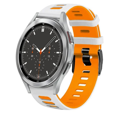20mm Two-Tone Silicone Watch Band for Galaxy Watch4 46mm