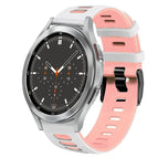 For Samsung Galaxy Watch 4 Classic 46mm / White+Pink