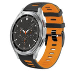 For Samsung Galaxy Watch 4 Classic 46mm / Black+Orange