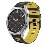 For Samsung Galaxy Watch 4 Classic 46mm / Black+Yellow