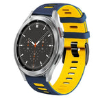 For Samsung Galaxy Watch 4 Classic 46mm / Midnight Blue+Yellow