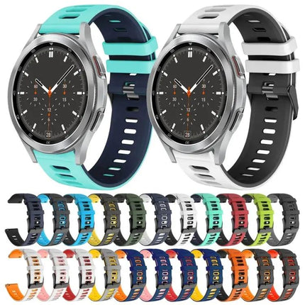 20mm Two-Tone Silicone Watch Band for Galaxy Watch4 46mm