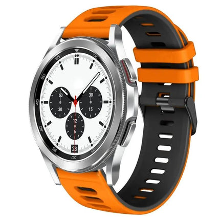 20mm Two-Tone Silicone Watch Band For Galaxy Watch 4 42mm