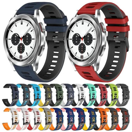 20mm Two-Tone Silicone Watch Band For Galaxy Watch 4 42mm