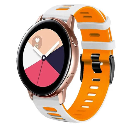 20mm Two-Color Silicone Watch Band For Galaxy Watch Active 2
