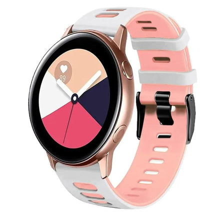 20mm Two-Color Silicone Watch Band For Galaxy Watch Active 2