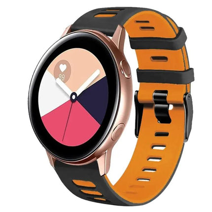 20mm Two-Color Silicone Watch Band For Galaxy Watch Active 2