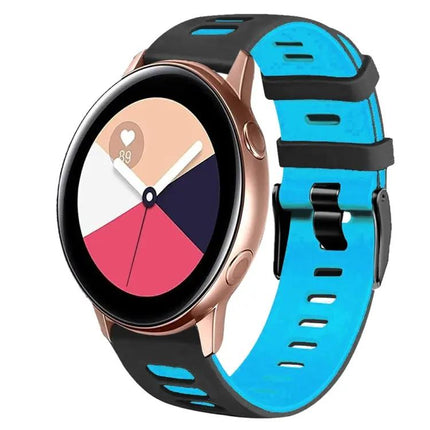 20mm Two-Color Silicone Watch Band For Galaxy Watch Active 2