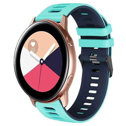 20mm Two-Color Silicone Watch Band For Galaxy Watch Active 2