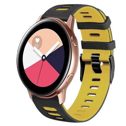 20mm Two-Color Silicone Watch Band For Galaxy Watch Active 2