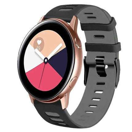 20mm Two-Color Silicone Watch Band For Galaxy Watch Active 2