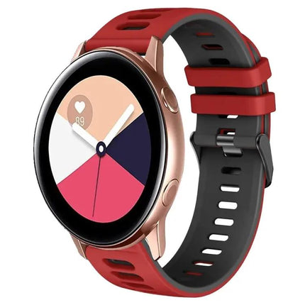 20mm Two-Color Silicone Watch Band For Galaxy Watch Active 2