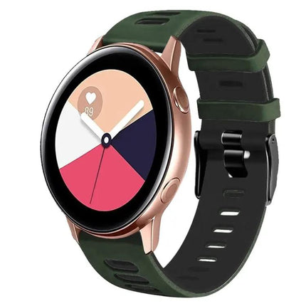 20mm Two-Color Silicone Watch Band For Galaxy Watch Active 2
