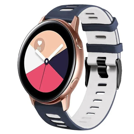 20mm Two-Color Silicone Watch Band For Galaxy Watch Active 2