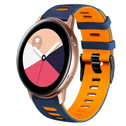 20mm Two-Color Silicone Watch Band For Galaxy Watch Active 2