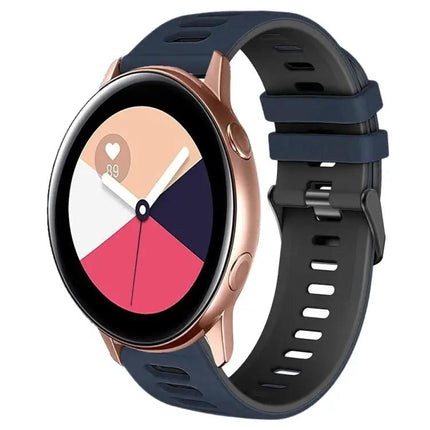 20mm Two-Color Silicone Watch Band For Galaxy Watch Active 2