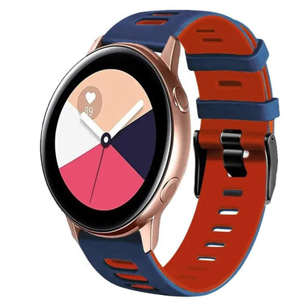 20mm Two-Color Silicone Watch Band For Galaxy Watch Active 2