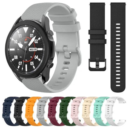 20mm Plaid Silicone Band For Samsung Galaxy Watch5/Watch4
