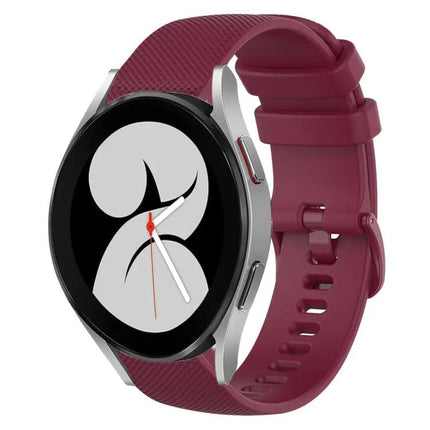 20mm Plaid Silicone Band For Samsung Galaxy Watch5/Watch4