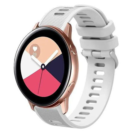 20mm Twill Silicone Watch Band For Samsung Galaxy Watch 42mm