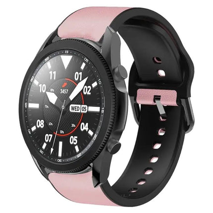 Silicone Adhesive Leather Watch Band For Samsung 45mm 40mm