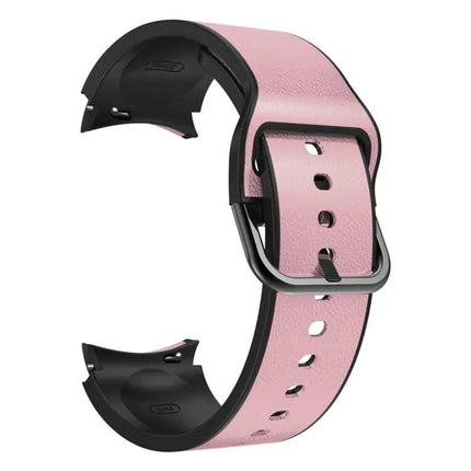Silicone Adhesive Leather Watch Band For Samsung 45mm 40mm