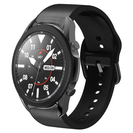 Silicone Adhesive Leather Watch Band For Samsung 45mm 40mm