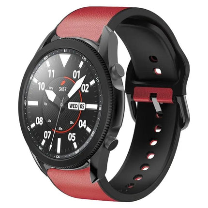 Silicone Adhesive Leather Watch Band For Samsung 45mm 40mm