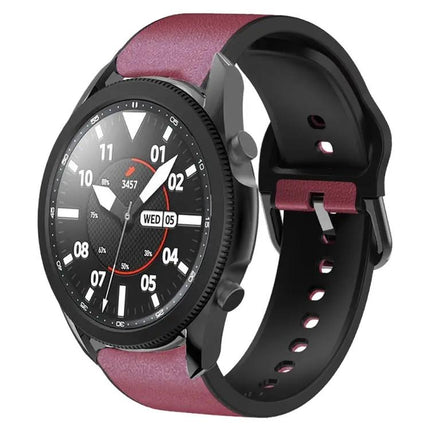 Silicone Adhesive Leather Watch Band For Samsung 45mm 40mm