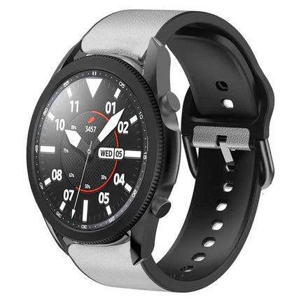 Silicone Adhesive Leather Watch Band For Samsung 45mm 40mm