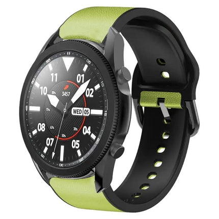 Silicone Adhesive Leather Watch Band For Samsung 45mm 40mm