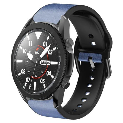 Silicone Adhesive Leather Watch Band For Samsung 45mm 40mm