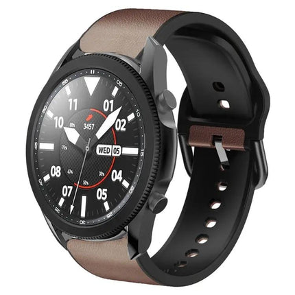 Silicone Adhesive Leather Watch Band For Samsung 45mm 40mm