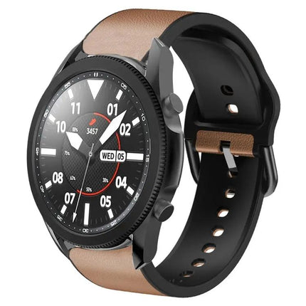 Silicone Adhesive Leather Watch Band For Samsung 45mm 40mm