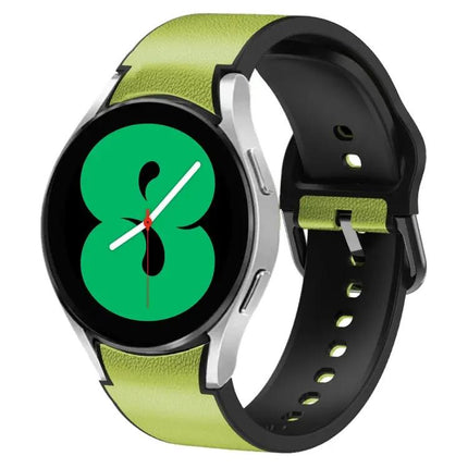 20mm Silicone Leather Watch Band For Galaxy Watch 4 44/46mm