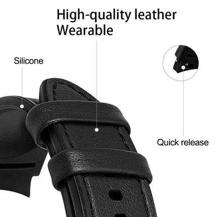 20mm Silicone Leather Watch Band For Galaxy Watch 4 44/46mm