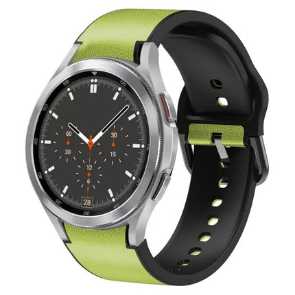 20mm Silicone Leather Watch Band For Galaxy Watch 4 44/46mm