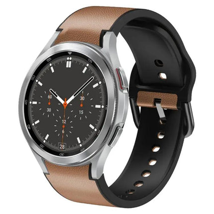 20mm Silicone Leather Watch Band For Galaxy Watch 4 44/46mm