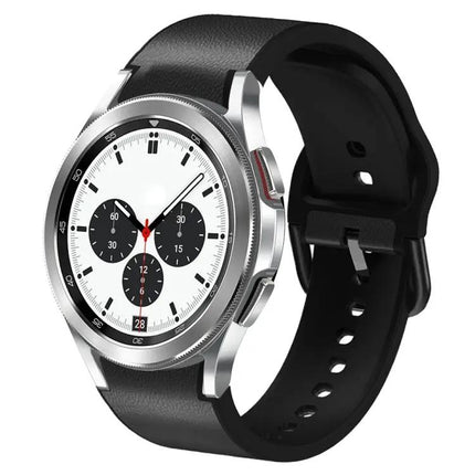 20mm Silicone Leather Adhesive Watch Band For Samsung